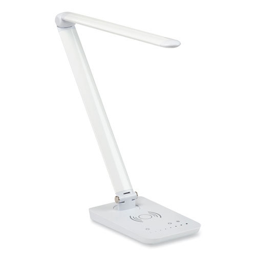 Picture of Vamp LED Wireless Charging Lamp, Multi-pivot Neck, 16.75" High, White
