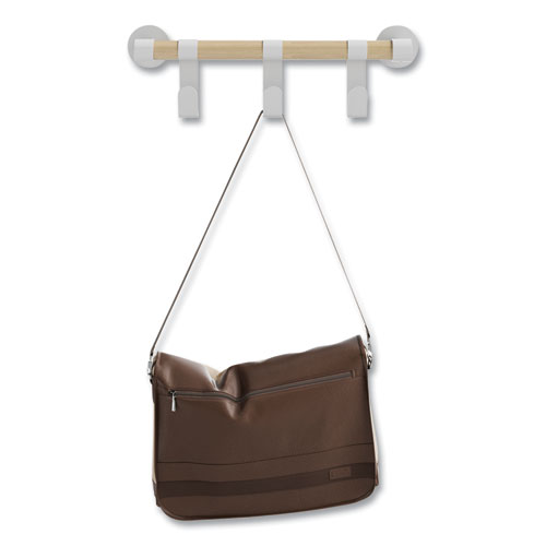 Picture of Resi Coat Wall Rack, 3 Hook, 19.75w x 4.25d x 6h, White