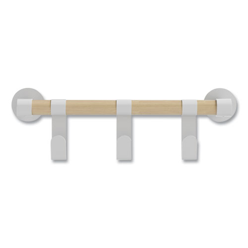 Picture of Resi Coat Wall Rack, 3 Hook, 19.75w x 4.25d x 6h, White