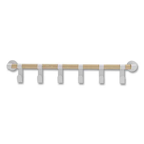 Picture of Resi Coat Wall Rack, 6 Hook, 36.25w x 4.25d x 6h, White