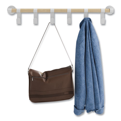Picture of Resi Coat Wall Rack, 6 Hook, 36.25w x 4.25d x 6h, White