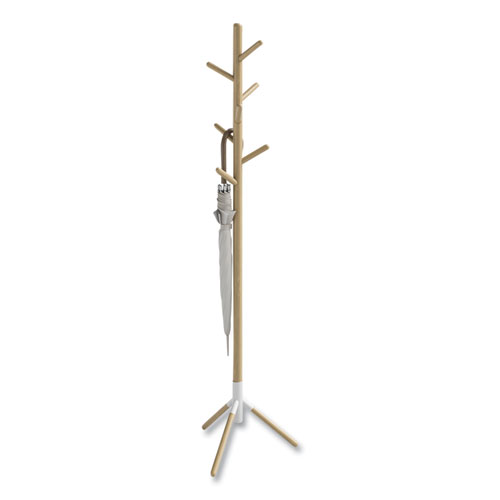 Picture of Resi Standing Coat Tree, 6 Hook, 17.25w x 17.25d x 69.5h, White