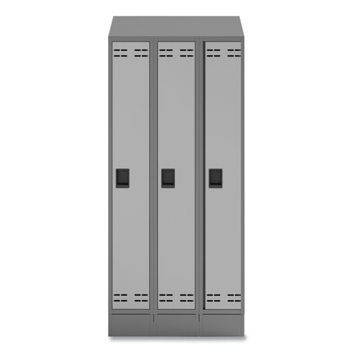 Picture of Triple Sloped Metal Locker Hood Addition, 36w x 18d x 6h, Gray
