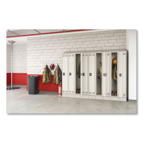 Picture of Triple Sloped Metal Locker Hood Addition, 36w x 18d x 6h, Tan