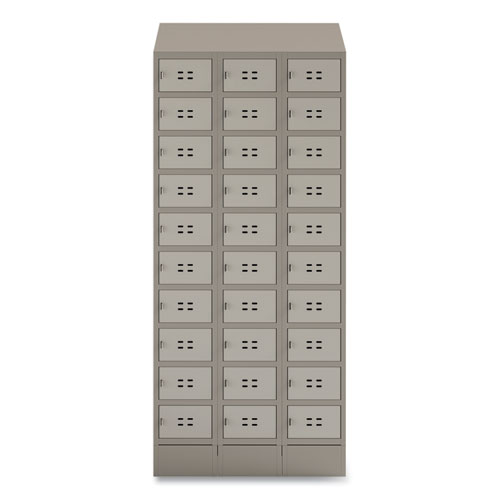 Picture of Triple Continuous Metal Locker Base Addition, 35w x 16d x 5.75h, Tan