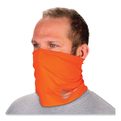 Picture of Chill-Its 6489 2-Layer Cooling Performance Knit Multi-Band, Polyester/Spandex, Small/Medium, Hi-Vis Orange