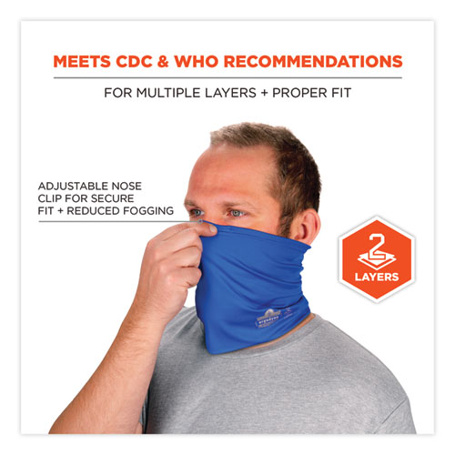 Picture of Chill-Its 6489 2-Layer Cooling Performance Knit Multi-Band, Polyester/Spandex, Small/Medium, Blue