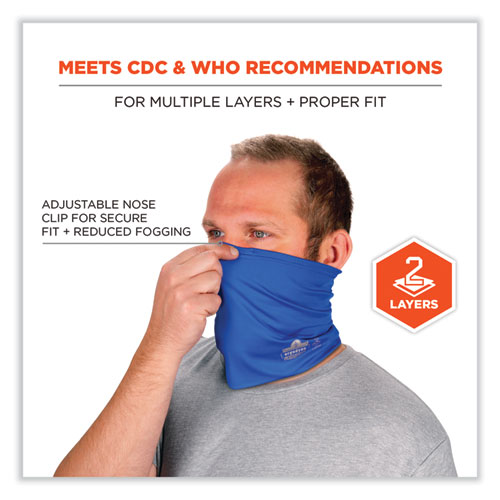 Picture of Chill-Its 6489 2-Layer Cooling Performance Knit Multi-Band, Polyester/Spandex, Large/X-Large, Blue