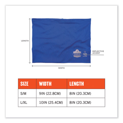 Picture of Chill-Its 6489 2-Layer Cooling Performance Knit Multi-Band, Polyester/Spandex, Large/X-Large, Blue