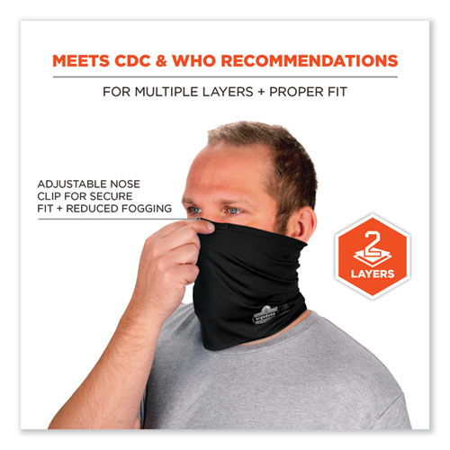 Picture of Chill-Its 6489 2-Layer Cooling Performance Knit Multi-Band, Polyester/Spandex, 2X-Large/3X-Large, Black