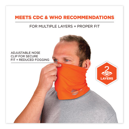 Picture of Chill-Its 6489 2-Layer Cooling Performance Knit Multi-Band, Polyester/Spandex, 2X-Large/3X-Large,Hi-Vis Orange