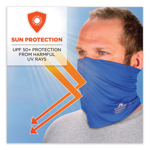 Picture of Chill-Its 6489 2-Layer Cooling Performance Knit Multi-Band, Polyester/Spandex, 2X-Large/3X-Large, Blue