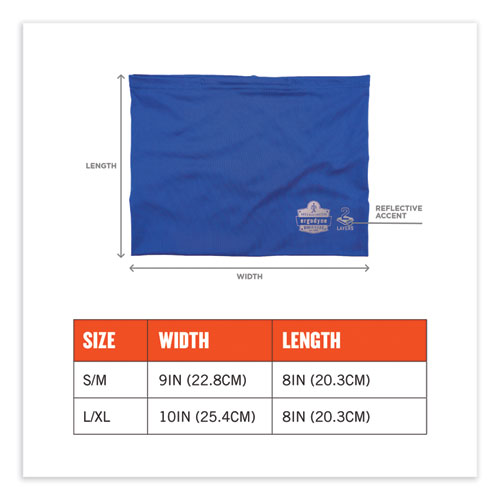 Picture of Chill-Its 6489 2-Layer Cooling Performance Knit Multi-Band, Polyester/Spandex, 2X-Large/3X-Large, Blue