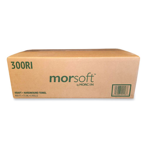 Picture of Morsoft Controlled Towels, I-Notch, 1-Ply, 7.5" x 800 ft, Kraft, 6 Rolls/Carton