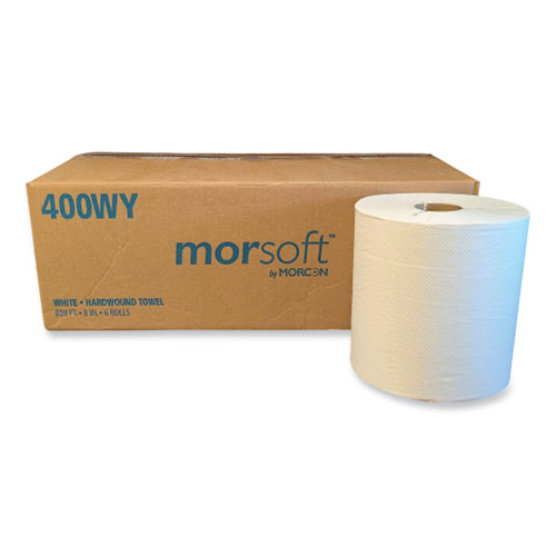 Picture of Morsoft Controlled Towels, Y-Notch, 1-Ply, 8" x 800 ft, White, 6 Rolls/Carton