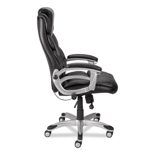 Picture of Alera Maurits Highback Chair, Supports Up to 275 lb, Black Seat/Back, Chrome Base