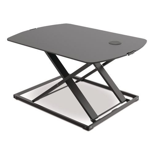 Picture of Manual Height Adjustable Standing Desk Converter, 22.05" x 31.34" x 1.26" to 15.75", Black