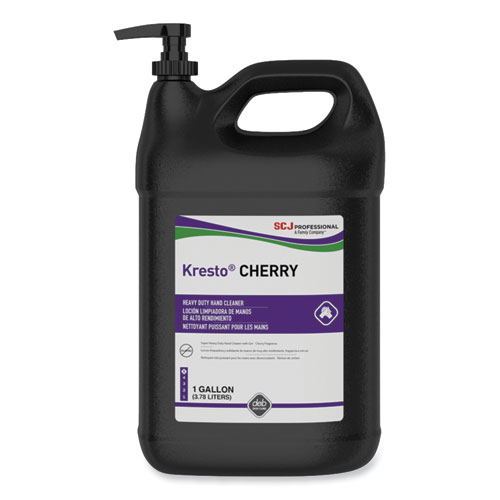 Picture of Kresto Cherry Heavy Duty Hand Cleaner Manual Cartridge, Cherry Scent, 1 gal Pump Bottle, 4/Carton