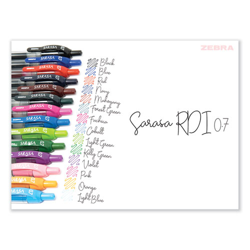 Picture of Sarasa Dry Gel X20 Gel Pen, Retractable, Medium 0.7 mm, Assorted Ink and Barrel Colors, 14/Pack