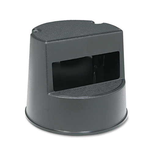 Picture of Rolling Step Stool, Curved Design, 2-Step, Retracting Casters, 350 lb Capacity, 16" Diameter x 13.5"h, Black