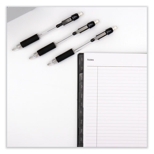 Picture of Z-Grip Mechanical Pencil, 0.7 mm, HB (#2), Black Lead, Clear/Black Barrel, Dozen