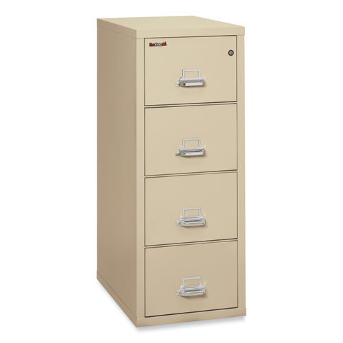 Picture of Insulated Vertical File, 1-Hour Fire Protection, 4 Legal-Size File Drawers, Parchment, 20.81" x 31.56" x 52.75"