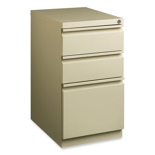 Picture of Full-Width Pull 20 Deep Mobile Pedestal File, 3-Drawer: Box/Box/File, Letter, Putty, 15 x 19.88 x 27.75