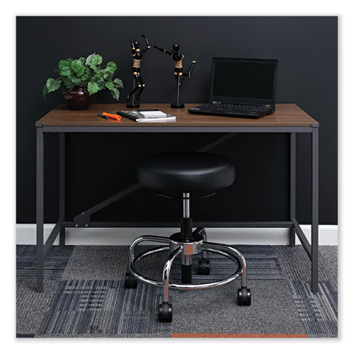 Picture of Alera HL Series Height-Adjustable Utility Stool, Backless, Supports Up to 300 lb, 24" Seat Height, Black Seat, Chrome Base