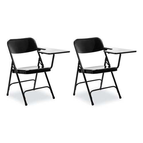 Picture of 5200 Series Left-Side Tablet-Arm Folding Chair, Supports 480 lb, 17.25" Seat Height, Black, 2/Carton