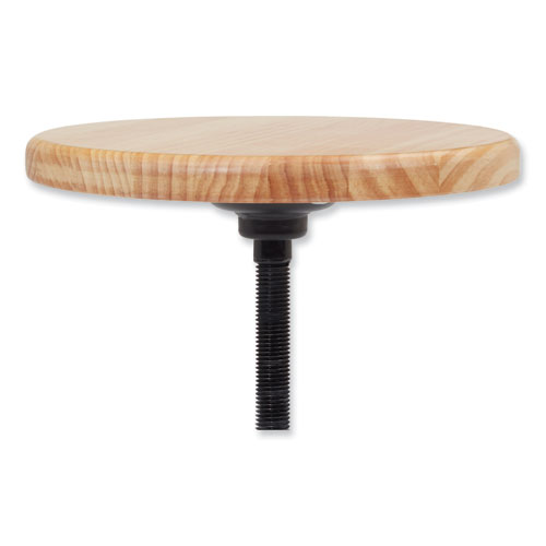 Picture of 6800 Series Height Adjustable Wood Seat Swivel Stool, Supports Up to 300 lb, 19" to 25" Seat Height, Maple Seat, Gray Base