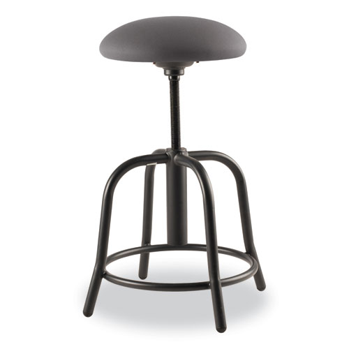 Picture of 6800 Series Height Adjustable Fabric Seat Stool, Supports Up to 300 lb, 18" to 25" Seat Height, Charcoal Seat/Black Base