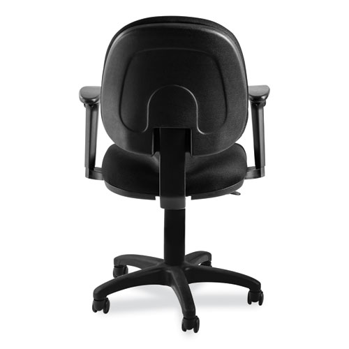 Picture of Comfort Task Chair with Arms, Supports Up to 300 lb, 19" to 23" Seat Height, Black Seat, Black Back, Black Base