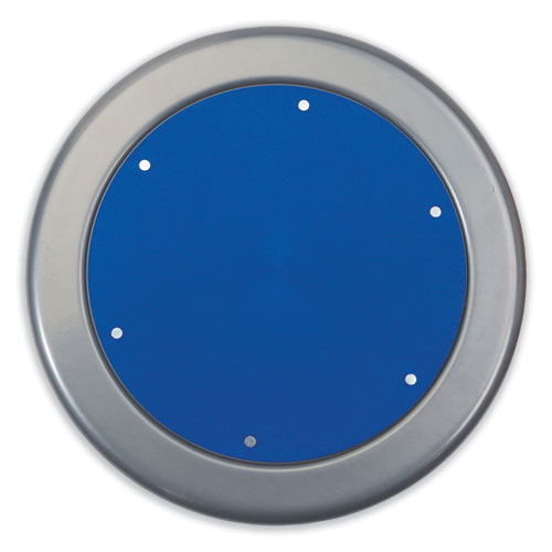 Picture of 6800 Series Height Adjustable Metal Seat Stool, Supports Up to 300 lb, 18" to 24" Seat Height, Persian Blue Seat/Black Base