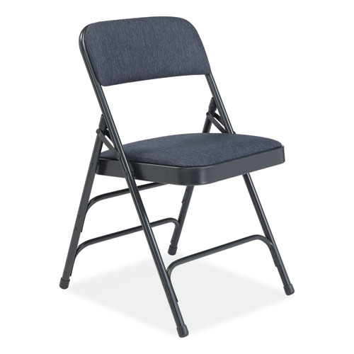 Picture of 2300 Series Deluxe Fabric Upholstered Triple Brace Folding Chair, Supports Up to 500 lb, Imperial Blue, 4/Carton