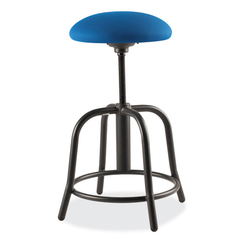 Picture of 6800 Series Height Adjustable Fabric Padded Seat Stool, Support 300 lb, 18" to 25" Seat Height, Cobalt Blue Seat/Black Base