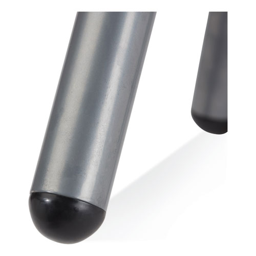 Picture of 6800 Series Height Adjustable Fabric Seat Swivel Stool, Supports Up to 300 lb, 18" to 25" Seat Height, Black Seat/Gray Base