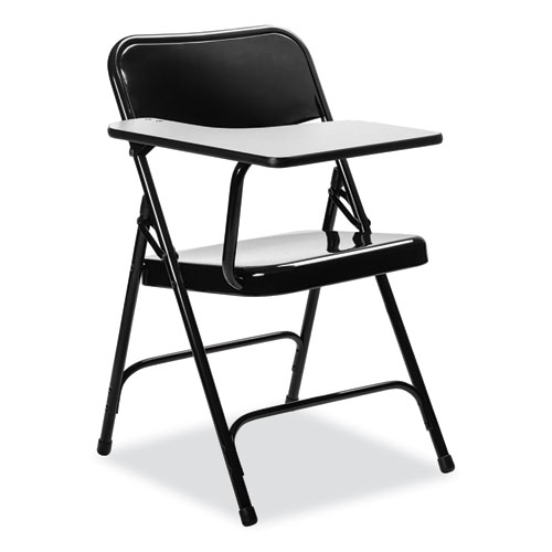 Picture of 5200 Series Right-Side Tablet-Arm Folding Chair, Supports 480 lb, 17.25" Seat Height, Black, 2/Carton