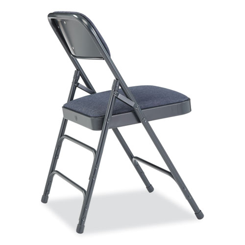 Picture of 2300 Series Deluxe Fabric Upholstered Triple Brace Folding Chair, Supports Up to 500 lb, Imperial Blue, 4/Carton