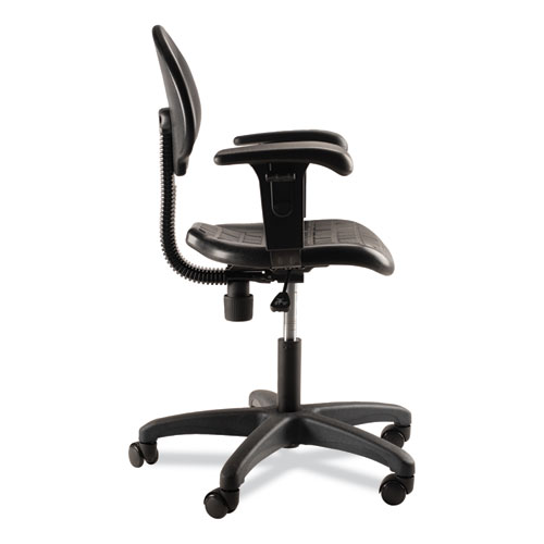 Picture of 6700 Series Polyurethane Adjustable Height Task Chair with Arms, Supports 300 lb, 16" to 21" Seat Height, Black Seat/Base