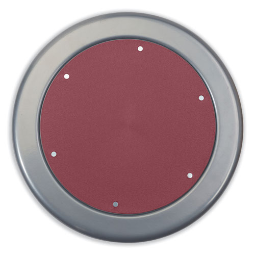 Picture of 6800 Series Height Adjustable Metal Seat Swivel Stool, Supports Up to 300 lb, 18" to 24" Seat Height, Burgundy Seat/Gray Base