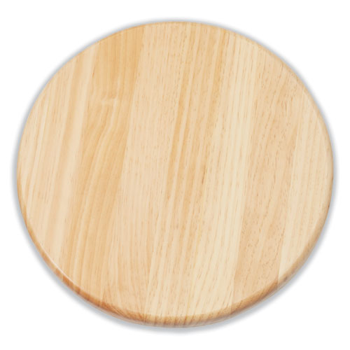 Picture of 6800 Series Height Adjustable Wood Seat Swivel Stool, Supports Up to 300 lb, 19" to 25" Seat Height, Maple Seat/Black Base