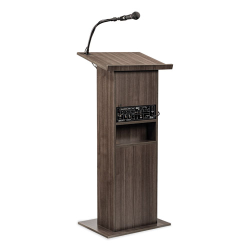 Picture of Power Plus Lectern, 22 x 17 x 46, Ribbonwood