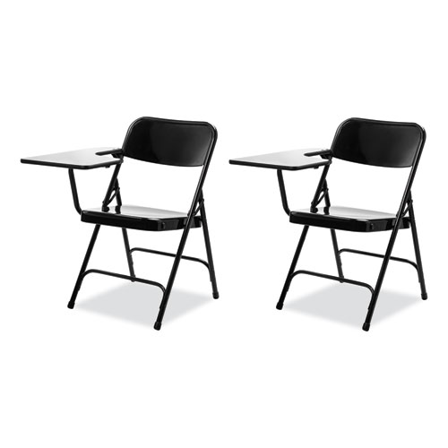 Picture of 5200 Series Right-Side Tablet-Arm Folding Chair, Supports 480 lb, 17.25" Seat Height, Black, 2/Carton