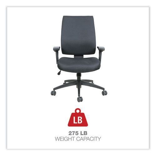 Picture of Alera Wrigley Series High Performance Mid-Back Synchro-Tilt Task Chair, Supports 275 lb, 17.91" to 21.88" Seat Height, Black