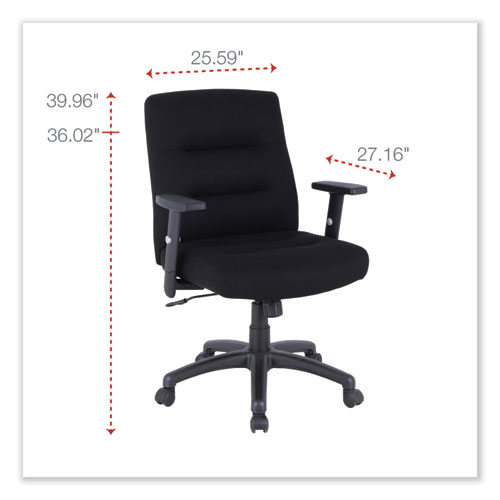 Picture of Alera Kesson Series Petite Office Chair, Supports Up to 300 lb, 17.71" to 21.65" Seat Height, Black