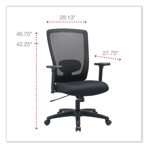 Picture of Alera Envy Series Mesh High-Back Swivel/Tilt Chair, Supports Up to 250 lb, 16.88" to 21.5" Seat Height, Black