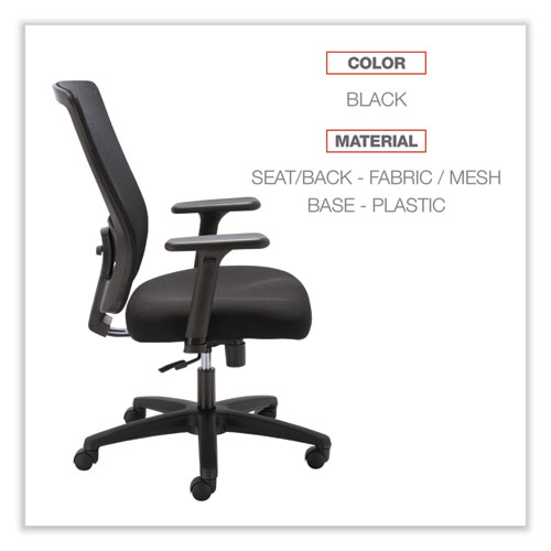 Picture of Alera Envy Series Mesh High-Back Swivel/Tilt Chair, Supports Up to 250 lb, 16.88" to 21.5" Seat Height, Black