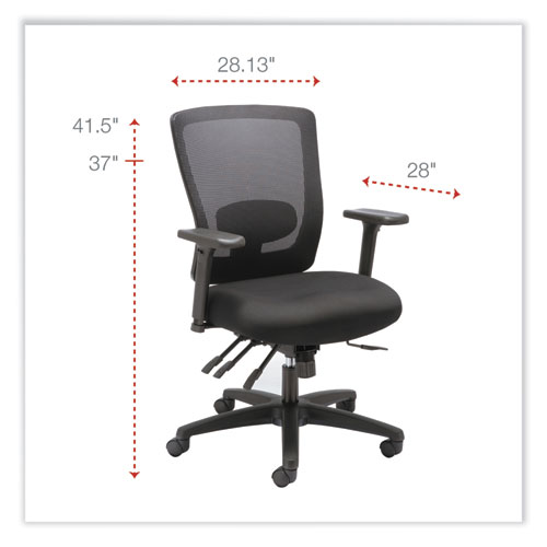 Picture of Alera Envy Series Mesh Mid-Back Swivel/Tilt Chair, Supports Up to 250 lb, 16.88" to 21.5" Seat Height, Black