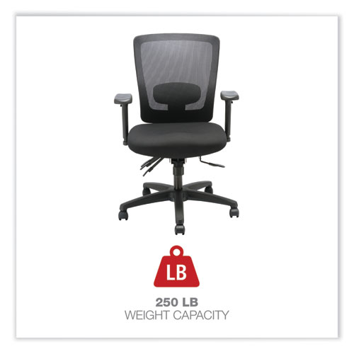 Picture of Alera Envy Series Mesh Mid-Back Swivel/Tilt Chair, Supports Up to 250 lb, 16.88" to 21.5" Seat Height, Black