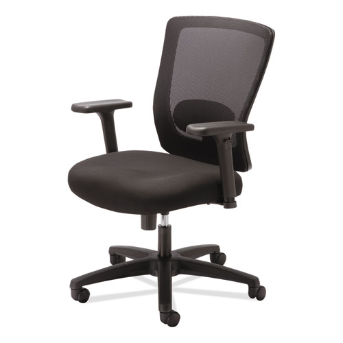 Picture of Alera Envy Series Mesh Mid-Back Swivel/Tilt Chair, Supports Up to 250 lb, 16.88" to 21.5" Seat Height, Black